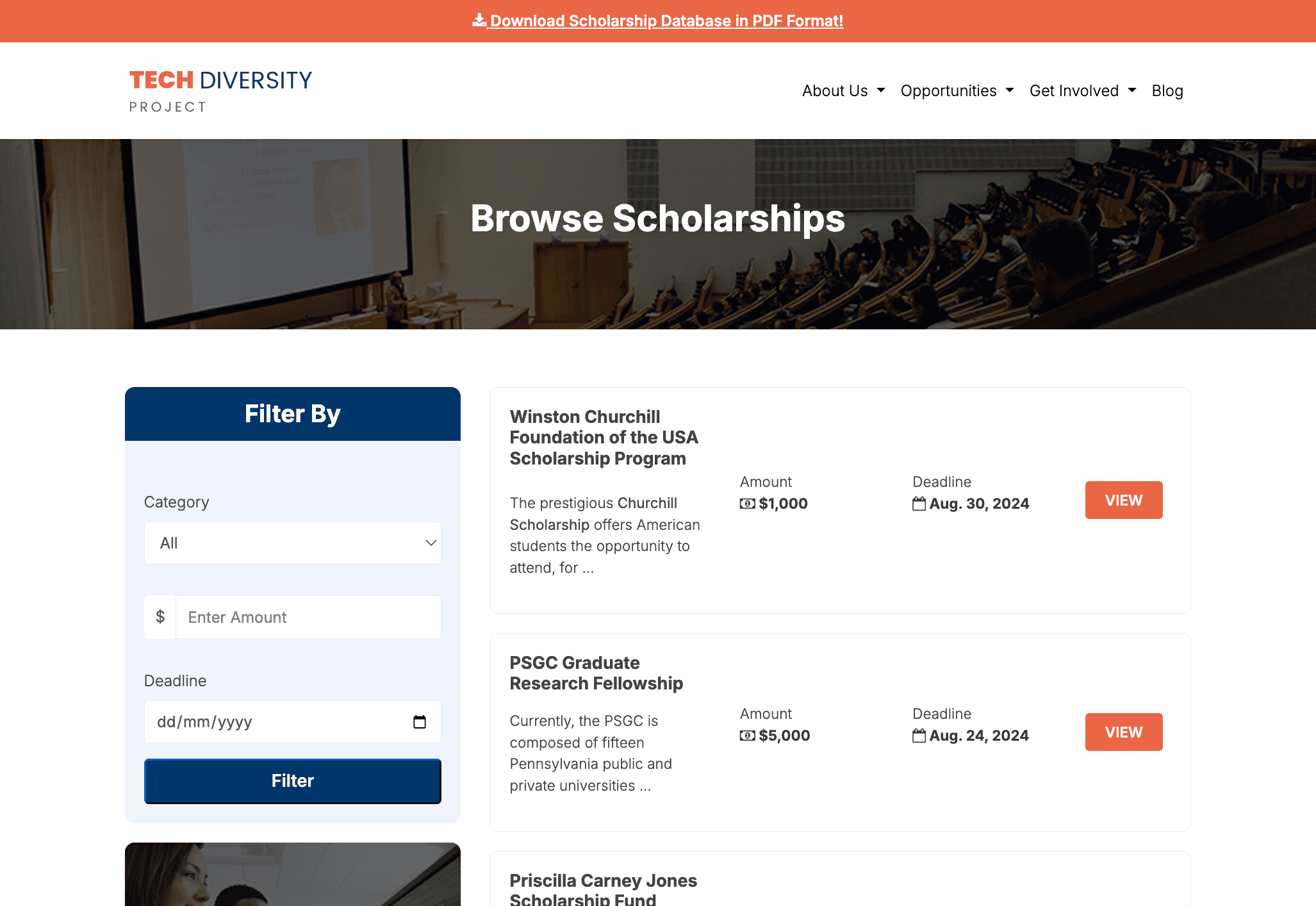 Scholarship Database